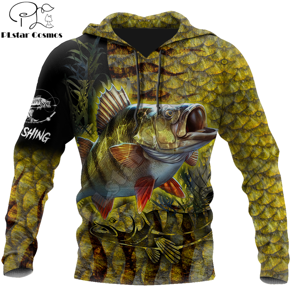 Streetwear Brand Tracksuit - Brand Hoodie Yellow Perch Fishing on
